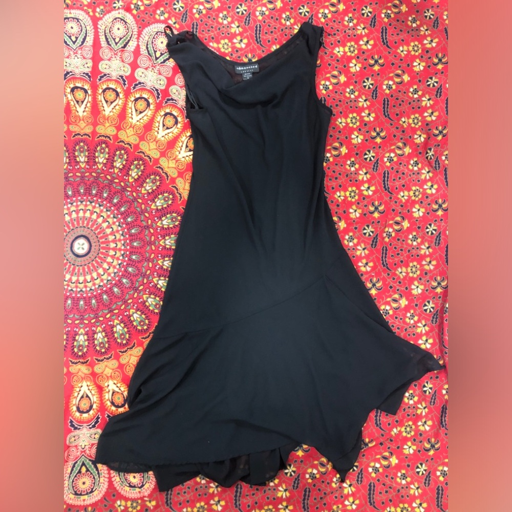 Connected Apparel Black Asymmetrical Sundress